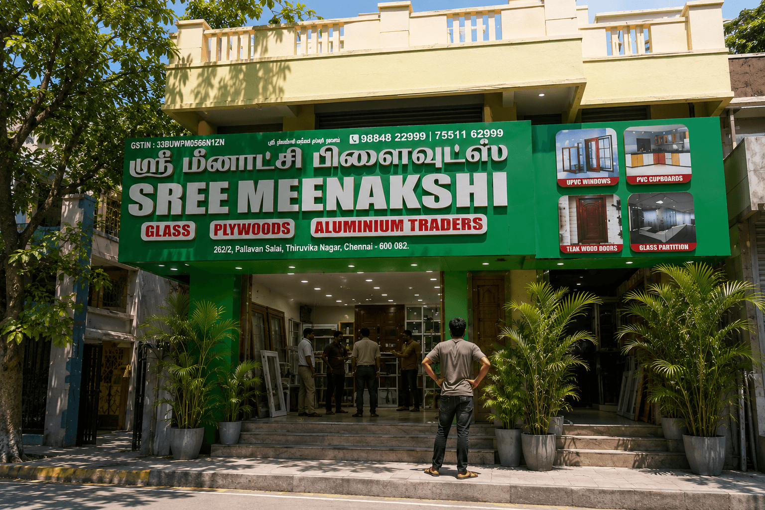 Sree Meenakshi Glass and Plywoods Showroom - Premium Glass, Plywood, UPVC and Aluminium Suppliers in Perambur, Chennai